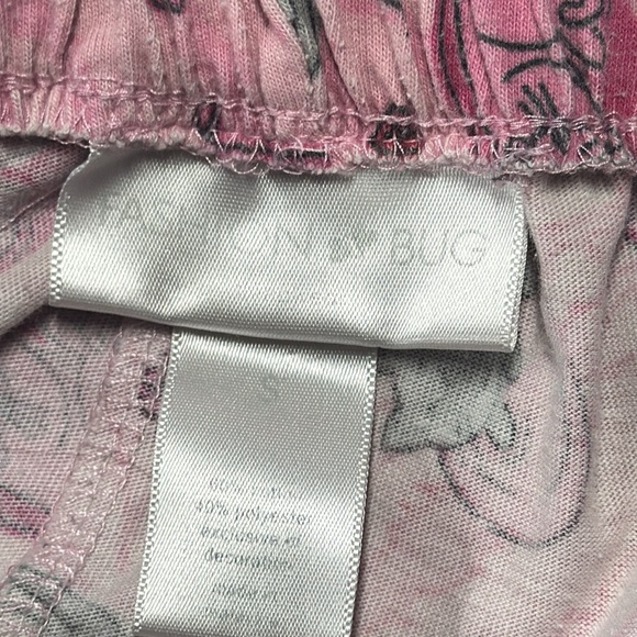 Small sleepwear pajama pants pink with cats pattern taking a cat nap - Picture 4 of 4